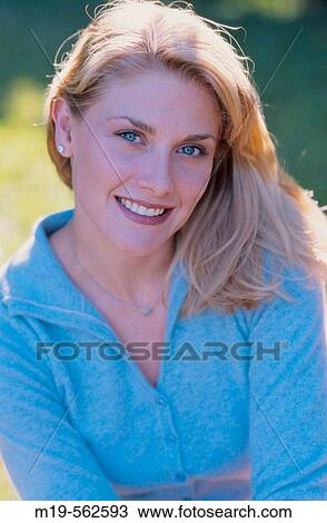 smiling blond woman View Large Photo Image Stock Image - smiling blond woman. Fotosearch