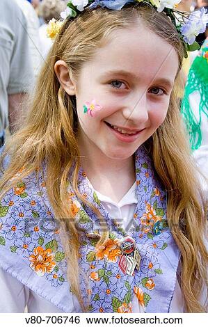 Smiling girl age 11 wearing traditional costume Svenskarnas Dag Swedish Heritage Day Minnehaha Park Minneapolis Minnesota USA View Large Photo Image Stock Photograph - Smiling girl age 11 wearing traditional costume Svenskarnas Dag Swedish Heritage Day Minnehaha Park Minneapolis Minnesota USA. Fotosearch