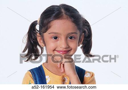 Smiling girl with ponytail hairstyle View Large Photo Image Picture - Smiling girl with ponytail hairstyle. Fotosearch