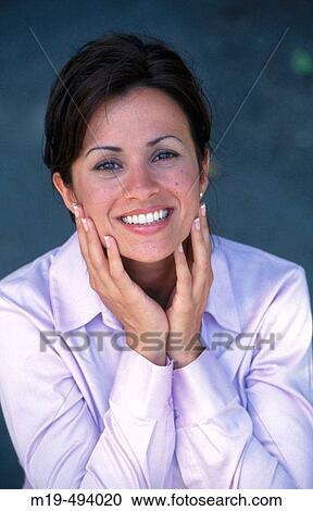Stock Image - smiling woman. Fotosearch