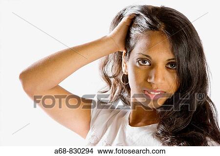 Smiling young woman. View Large Photo Image Picture - Smiling young woman.. Fotosearch
