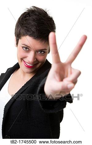 smiling young woman with a look of satisfaction on a white background View Large Photo Image Stock Image - smiling young woman with a look of satisfaction on a white background. Fotosearch