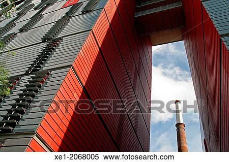 Smokestack, Ca l? Aranyo, building Roc Boronat, 2009, arch. Josep Benedito and Ramon Valls, Campus UPF, Barcelona, Catalonia, Spain View Large Photo Image Stock Photography - Smokestack, Ca l? Aranyo, building Roc Boronat, 2009, arch. Josep Benedito and Ramon Valls, Campus UPF, Barcelona, Catalonia, Spain. Fotosearch