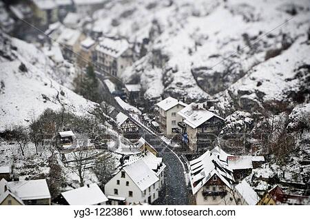 snow covered houses during winter storm, Pottenstein, Franconia, Bavaria, Germany View Large Photo Image Stock Image - snow covered houses during winter storm, Pottenstein, Franconia, Bavaria, Germany. Fotosearch