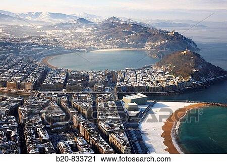 Snow, Donostia (aka San Sebastian). Guipuzcoa, Basque Country, Spain View Large Photo Image Stock Image - Snow, Donostia (aka San Sebastian). Guipuzcoa, Basque Country, Spain. Fotosearch