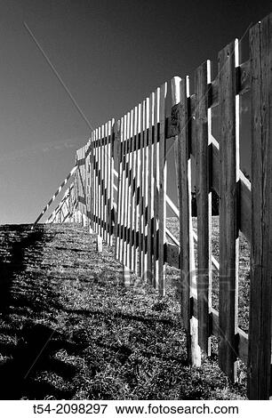 Snow fence without snow View Large Photo Image Stock Photo - Snow fence without snow. Fotosearch