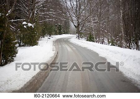 Snow in road, National Park Ordesa and Monte Perdido, Arag? n, Spain. View Large Photo Image Picture - Snow in road, National Park Ordesa and Monte Perdido, Arag? n, Spain.. Fotosearch