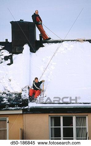 Snow removal from roofs. Stockholm. Sweden View Large Photo Image Stock Photography - Snow removal from roofs. Stockholm. Sweden. Fotosearch