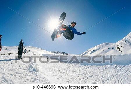 Stock Image - Snowboard. Baqueira, Catalonia, Spain. Fotosearch
