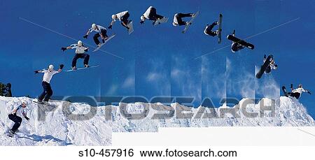 Stock Photograph - Snowboarding. Fotosearch