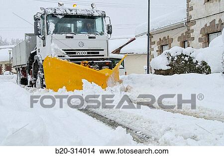 Snowplough at snow covered road. Brinkola, Legazpi. Guipzcoa, Spain View Large Photo Image Picture - Snowplough at snow covered road. Brinkola, Legazpi. Guipzcoa, Spain. Fotosearch