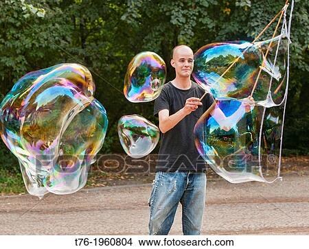 Soap Bubble Master in Berlin, Germany View Large Photo Image Picture - Soap Bubble Master in Berlin, Germany. Fotosearch