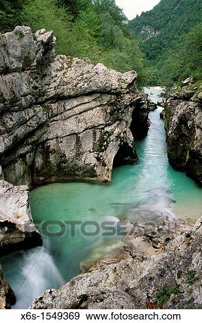 Soca river in National Park of Triglavski, Slovenia View Large Photo Image Stock Photo - Soca river in National Park of Triglavski, Slovenia. Fotosearch