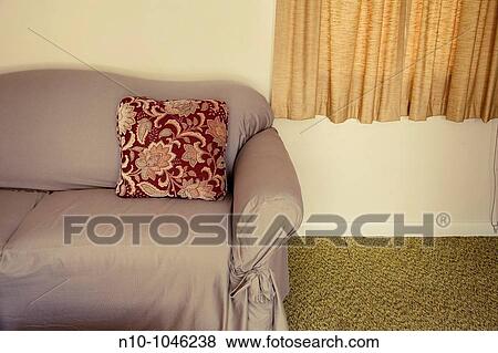 Sofa in a living room View Large Photo Image Stock Photo - Sofa in a living room. Fotosearch