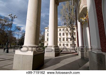Sofia, capital of Bulgaria, Ivan-Vasov-National-Theatre, colonnades in front of the entrance, Bulgaria View Large Photo Image Stock Image - Sofia, capital of Bulgaria, Ivan-Vasov-National-Theatre, colonnades in front of the entrance, Bulgaria. Fotosearch