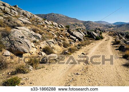 Stock Photo - Solanilla road in the Sierra de la Paramera Navalmoral de la Sierra? vila Castilla Le? n Spain. Fotosearch
