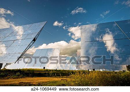 Solar energy plant near Seville, Andalusia, Spain View Large Photo Image Stock Photo - Solar energy plant near Seville, Andalusia, Spain. Fotosearch