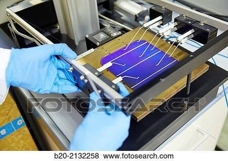 Stock Photo - Solar Simulator. Tests to measure the efficiency of solar cells. Energy and Environment Division. Tecnalia Research and Innovation. Donostia. San Sebastian. Gipuzkoa. Basque Country. Spain. Europe.. Fotosearch