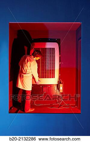 Solar Simulator. Tests to measure the efficiency of modules and solar panels. Energy and Environment Division. Research and Innovation. Donostia. San Sebastian. Gipuzkoa. Basque Country. Spain. Europe. View Large Photo Image Stock Photograph - Solar Simulator. Tests to measure the efficiency of modules and solar panels. Energy and Environment Division. Research and Innovation. Donostia. San Sebastian. Gipuzkoa. Basque Country. Spain. Europe.. Fotosearch