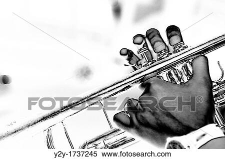 Stock Photography - Solarizated trumpet. Fotosearch