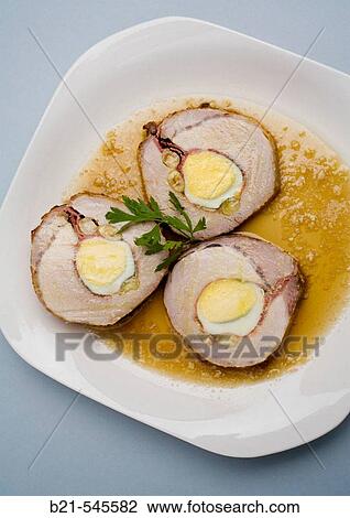 ? Solomillo relleno?. (Pork sirloin). View Large Photo Image Stock Image - ? Solomillo relleno?. (Pork sirloin).. Fotosearch