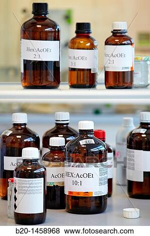 Solvents to use for column chromatography, synthesis lab, IkerChem research lab, design and synthesis of new chemical entities with therapeutic applications in oncology, discovery and development of novel drugs for the treatment of cancer View Large Photo Image Stock Photo - Solvents to use for column chromatography, synthesis lab, IkerChem research lab, design and synthesis of new chemical entities with therapeutic applications in oncology, discovery and development of novel drugs for the treatment of cancer. Fotosearch