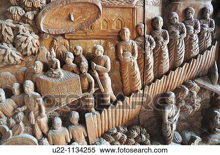 Sop Ruak (Thailand): carved door at a Buddhist temple View Large Photo Image Stock Photography - Sop Ruak (Thailand): carved door at a Buddhist temple. Fotosearch