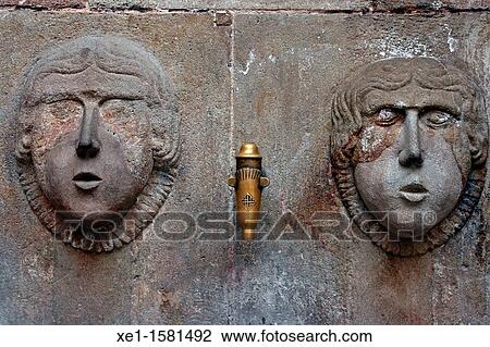 Stock Image - source, Sant Just square, Gothic Quarter, Barcelona, Catalonia, Spain. Fotosearch