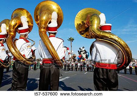 Sousaphone players practicing before the Big Bay Balloon Parade. San Diego, California. View Large Photo Image Stock Image - Sousaphone players practicing before the Big Bay Balloon Parade. San Diego, California.. Fotosearch