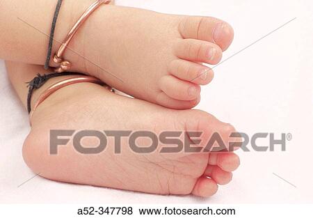 Stock Photo - South Asian sleeping babies legs. Fotosearch