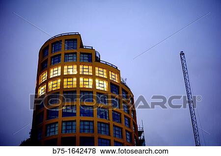 Stock Photo - South Bank, London, England, Uk, flats and offices, modern architecture building close to Tate Modern. Fotosearch