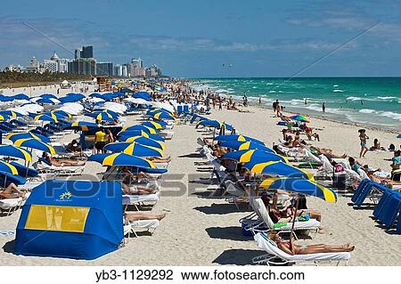 Stock Image - South Beach, Miami, Florida, USA. Fotosearch