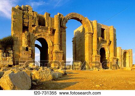 South Gate, archaeological site of Jerash. Jordan View Large Photo Image Stock Photography - South Gate, archaeological site of Jerash. Jordan. Fotosearch