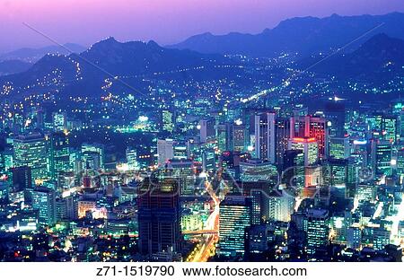 South Korea Seoul downtown skyline View Large Photo Image Stock Image - South Korea Seoul downtown skyline. Fotosearch