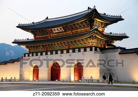 South Korea, Seoul, Gwanghwamun Gate,. View Large Photo Image Stock Photo - South Korea, Seoul, Gwanghwamun Gate,.. Fotosearch