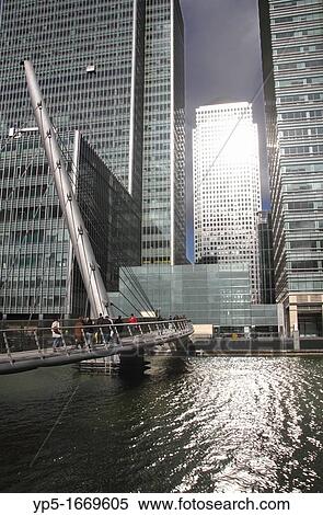 Stock Photography - South Quay footbridge Docklands London. Fotosearch