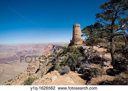 South Rim, Grand Canyon Dersert View Watchtower, Arizona View Large Photo Image Stock Image - South Rim, Grand Canyon Dersert View Watchtower, Arizona. Fotosearch