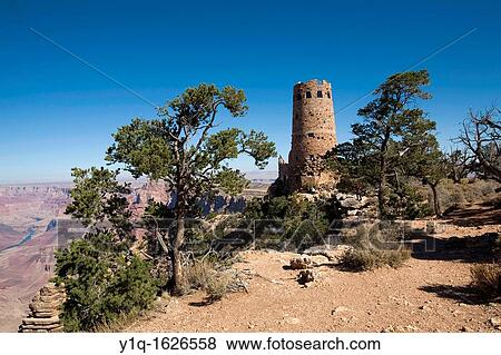 South Rim, Grand Canyon Dersert View Watchtower, Arizona View Large Photo Image Stock Photo - South Rim, Grand Canyon Dersert View Watchtower, Arizona. Fotosearch