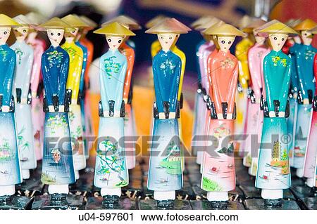 Souvenir dolls, Vietnam View Large Photo Image Stock Image - Souvenir dolls, Vietnam. Fotosearch