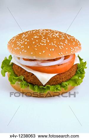 Stock Image - Soy hamburger. Fotosearch