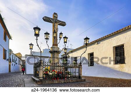 Spain, Andalucia Region, Cordoba Province, Cordoba City, (W. H. ), Capuchinos Square, Cristo de los Faroles. View Large Photo Image Stock Photograph - Spain, Andalucia Region, Cordoba Province, Cordoba City, (W. H. ), Capuchinos Square, Cristo de los Faroles.. Fotosearch