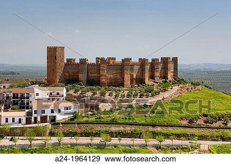 Spain, Andalucia Region,, Jaen Province, Baos de la Encina City, Baos de la Encina Castle. View Large Photo Image Stock Photo - Spain, Andalucia Region,, Jaen Province, Baos de la Encina City, Baos de la Encina Castle.. Fotosearch