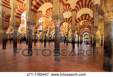 Stock Photo - Spain, Andalusia, Cordoba, Mezquita, Cathedral, interior,. Fotosearch