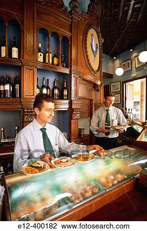 Spain. Andalusia. Jerez. Local cooking tapas at the restaurant? Gallo Azul? View Large Photo Image Stock Image - Spain. Andalusia. Jerez. Local cooking tapas at the restaurant? Gallo Azul?. Fotosearch