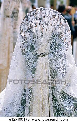 Stock Image - Spain. Andalusia. Sevilla. Small neighbourhood, pride of the Virgin in Triana. Fotosearch