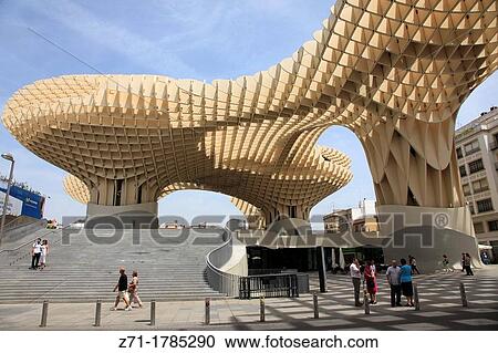 Stock Image - Spain, Andalusia, Seville, Metropol Parasol Building,. Fotosearch