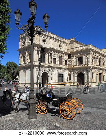 Spain, Andalusia, Seville, Ayuntamiento, City Hall,. View Large Photo Image Stock Image - Spain, Andalusia, Seville, Ayuntamiento, City Hall,.. Fotosearch