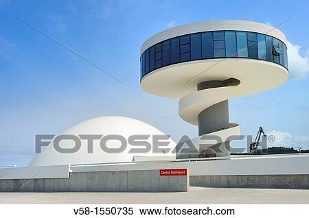 Spain, Asturias, Aviles, International Cultural Centre Oscar Niemeyer. View Large Photo Image Stock Photography - Spain, Asturias, Aviles, International Cultural Centre Oscar Niemeyer.. Fotosearch