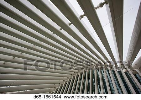 Picture - Spain, Asturias Region, Asturias Province, Oviedo, Palacio de Exposiciones y Congresos, convention center by Santiago Calatrava, architect, built 2011. Fotosearch