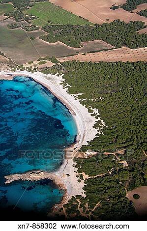 Stock Image - Spain, Balearic Islands, Mallorca, Sesa Salines, Platja des Caragol. Fotosearch